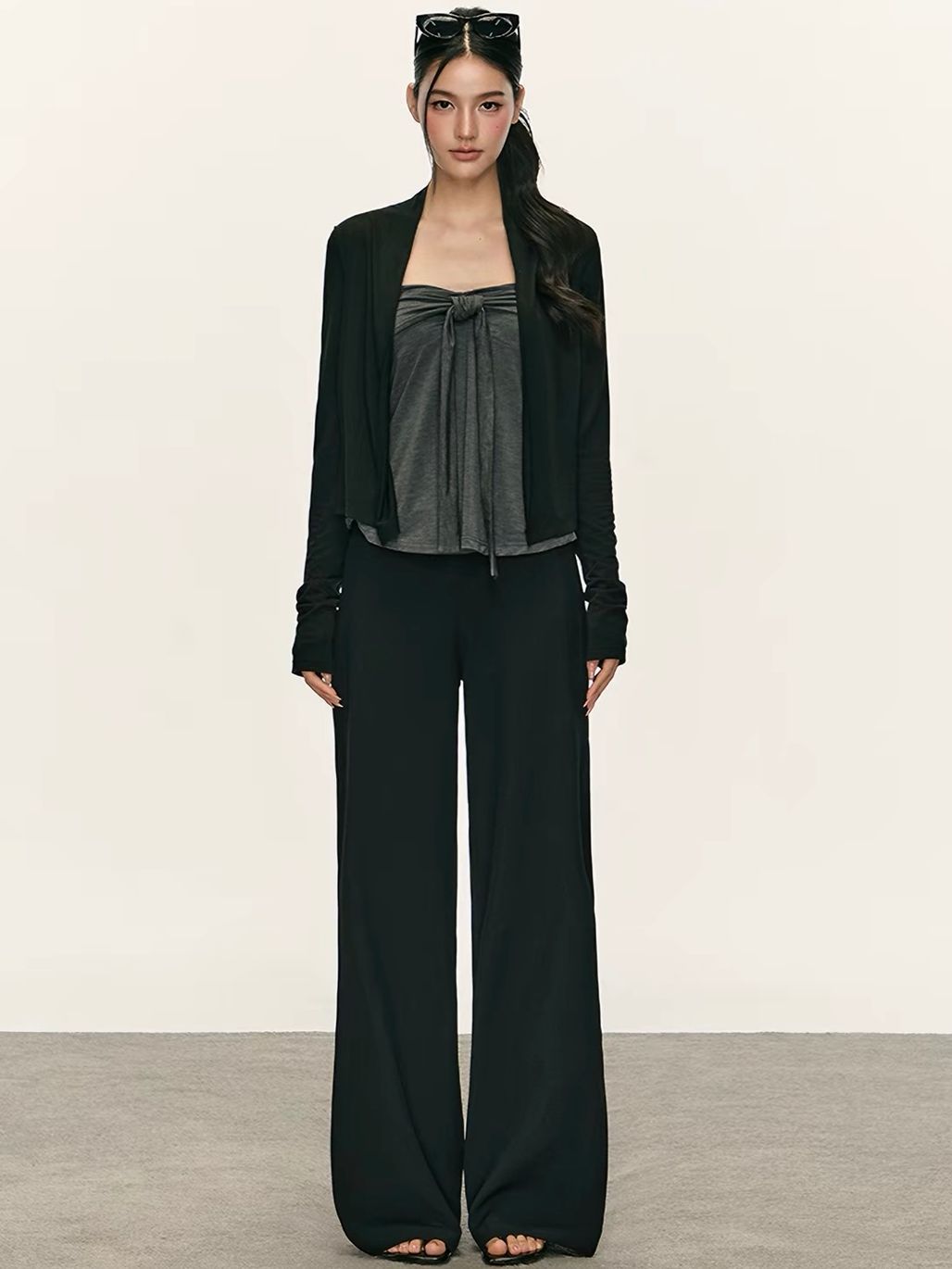 Ginny Bow-Front Tube Top & Cardigan (Sold Seperately)