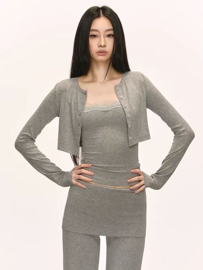 Gatlin Relaxed Casual Set (Sold Seperately-Camisole, Cardigan, Pants,Shorts)
