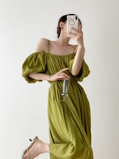 Xochi Off Shoulder Cami Dress-The Black Bow-