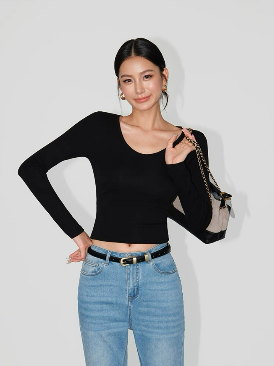 Ann Long Sleeve Basic Top