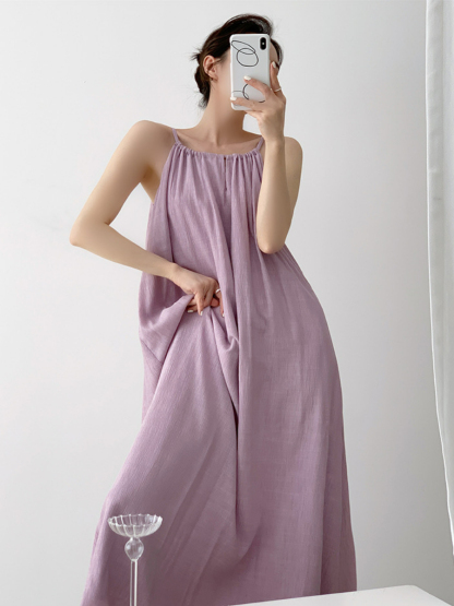 Xamorra Round Neck Maxi Dress-The Black Bow-