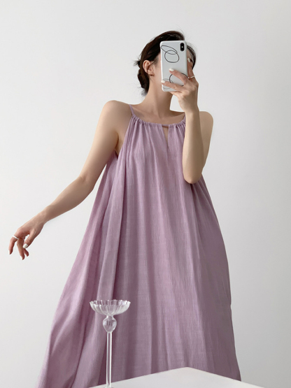 Xamorra Round Neck Maxi Dress-The Black Bow-
