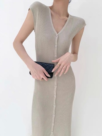 Tam Two Way Cardigan/ Button Knit Dress-The Black Bow-