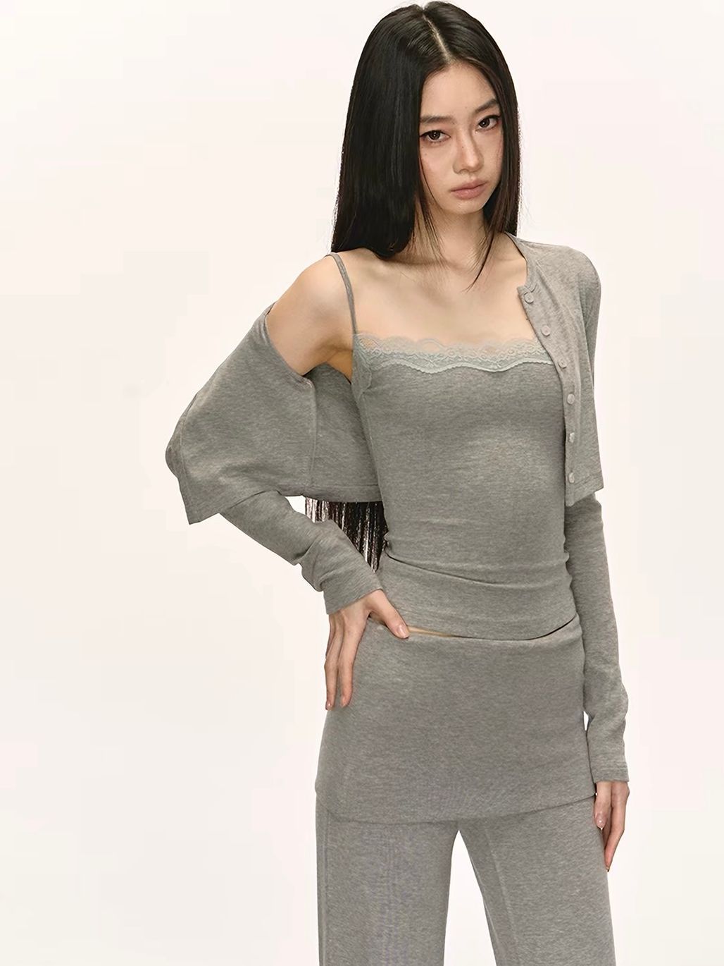 Gatlin Relaxed Casual Set (Sold Seperately-Camisole, Cardigan, Pants,Shorts)