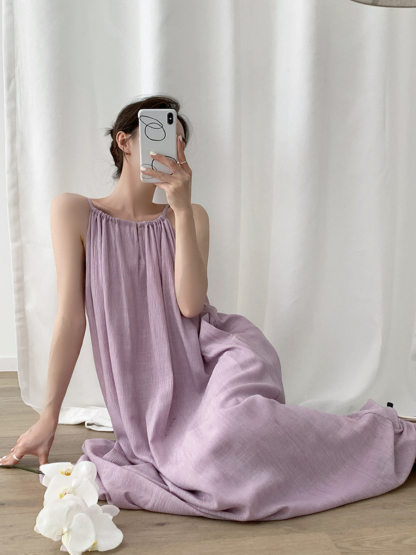Xamorra Round Neck Maxi Dress-The Black Bow-