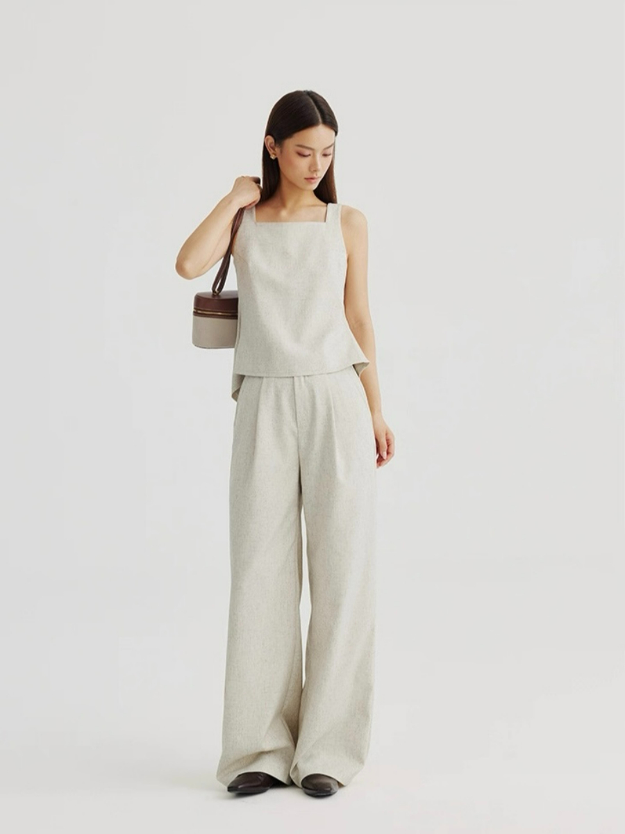 Alexandra Back Waist Tie Linen Top & Pants