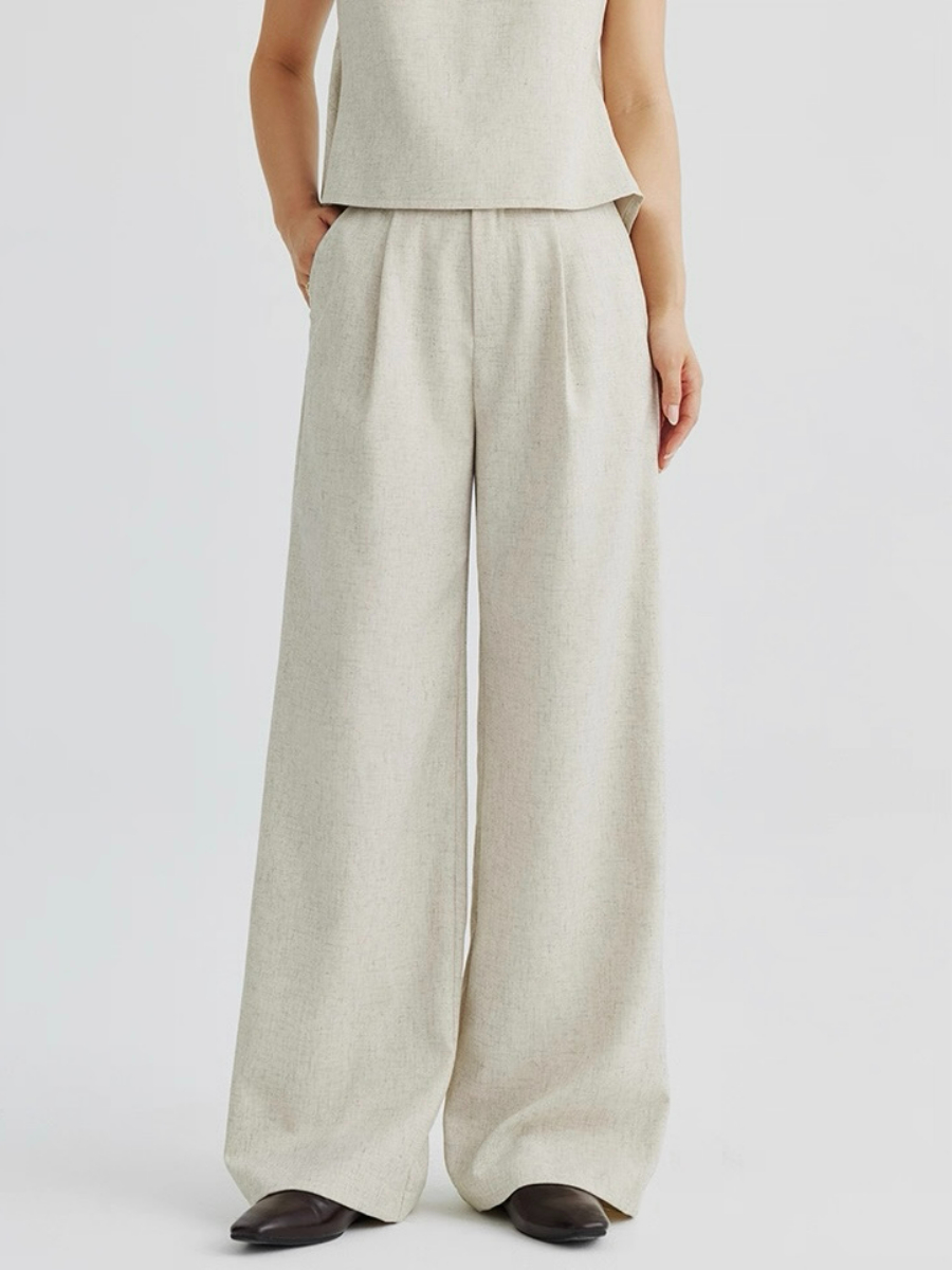 Alexandra Back Waist Tie Linen Top & Pants