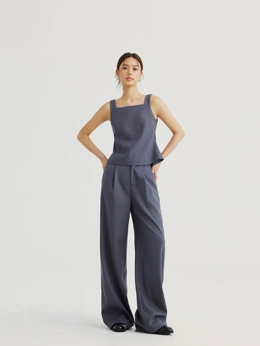 Alexandra Back Waist Tie Linen Top & Pants