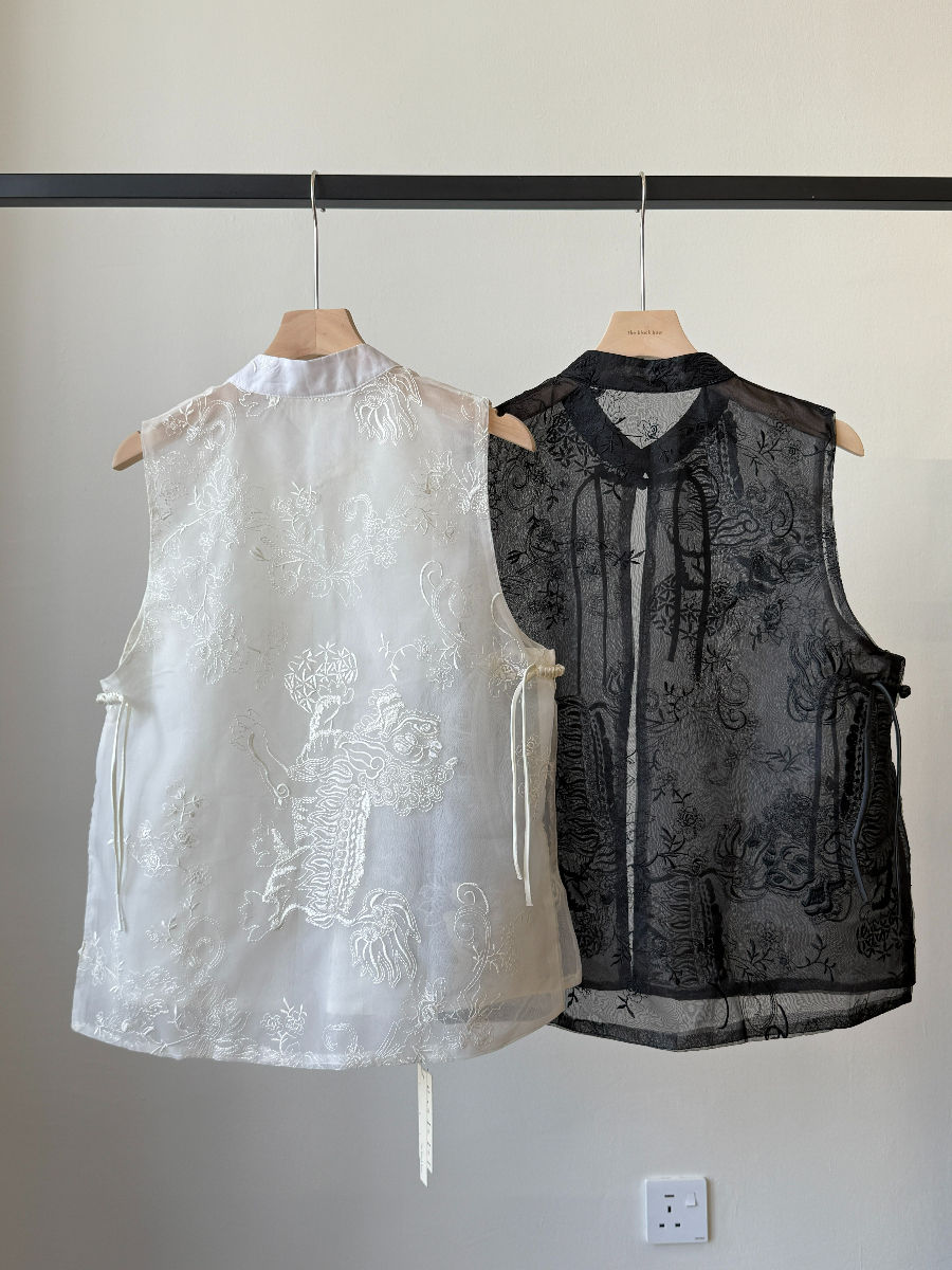 Hai Ren Oriental Embroidered Organza Vest Top (TP111)