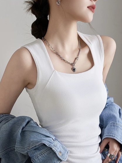 Diya Square Neck Padded Top