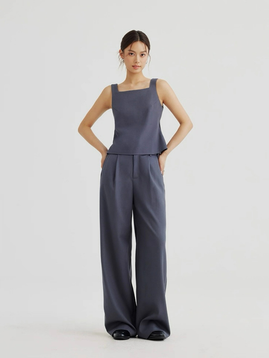 Alexandra Back Waist Tie Linen Top & Pants