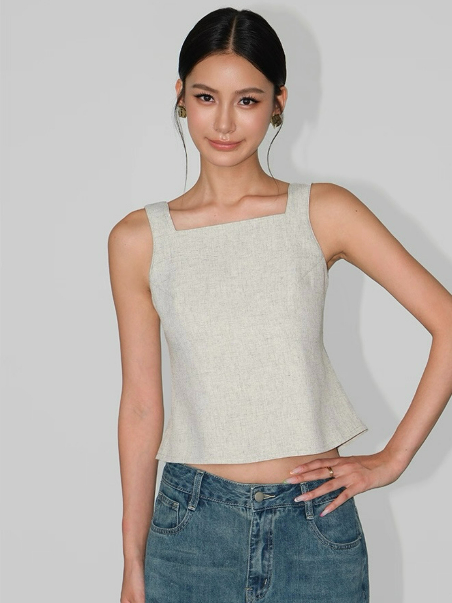 Alexandra Back Waist Tie Linen Top & Pants