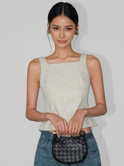 Alexandra Back Waist Tie Linen Top & Pants