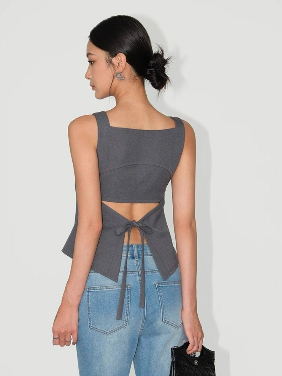 Alexandra Back Waist Tie Linen Top & Pants