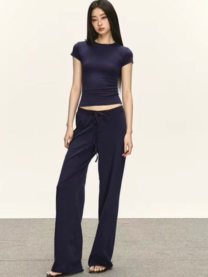 Giavanna Casual Fitted Top & Foldover Pants (Sold Seperately)