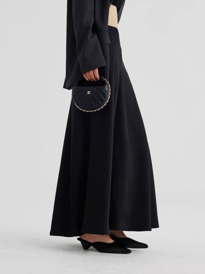 Adeline A-Line Flare Satin Skirt