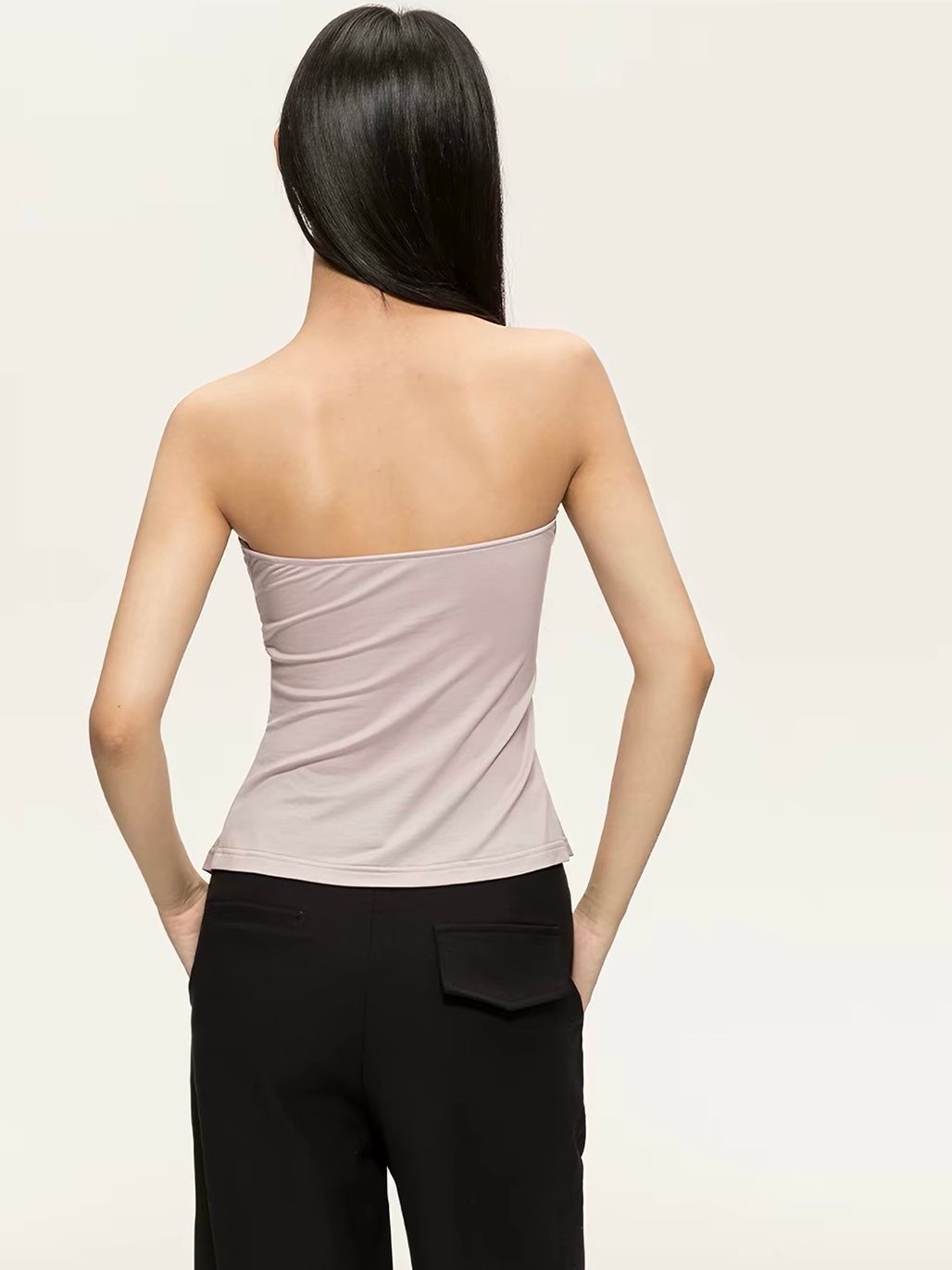 Gyulia Bow-Front Tube Top & Cascading Ruffle-Trim Cardigan (Sold Seperately)