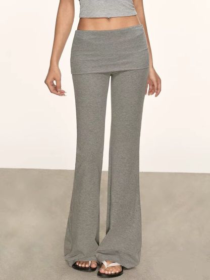 Gala High-Waist Foldover Flare Pants