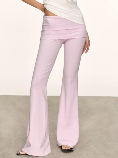 Gala High-Waist Foldover Flare Pants