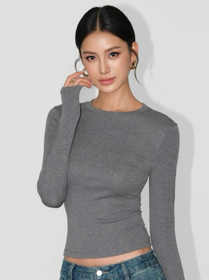 Aubrey Round Neck Basic Top