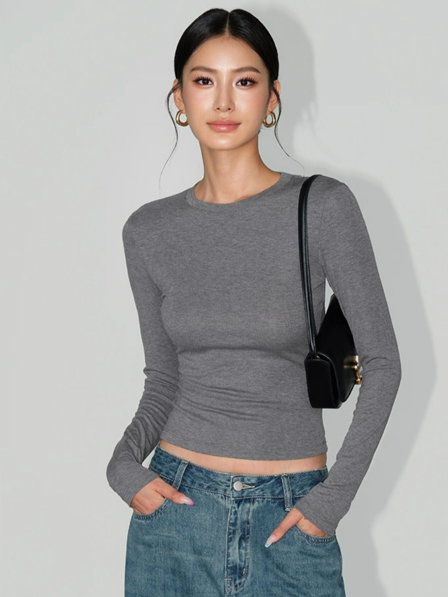 Aubrey Round Neck Basic Top