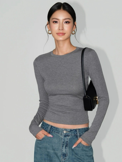 Aubrey Round Neck Basic Top