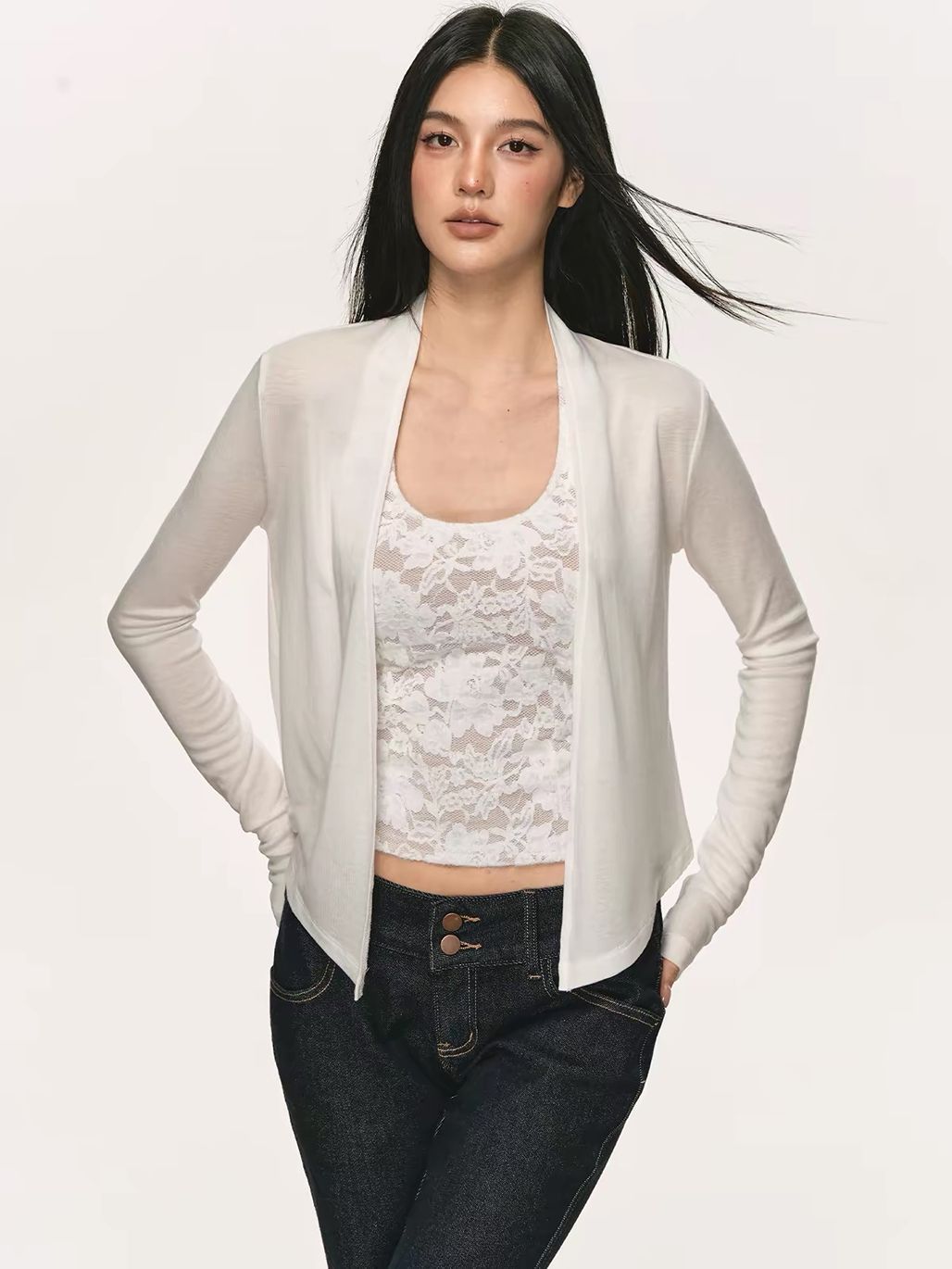 Gigi Lyocell Wool Blend Cardigan