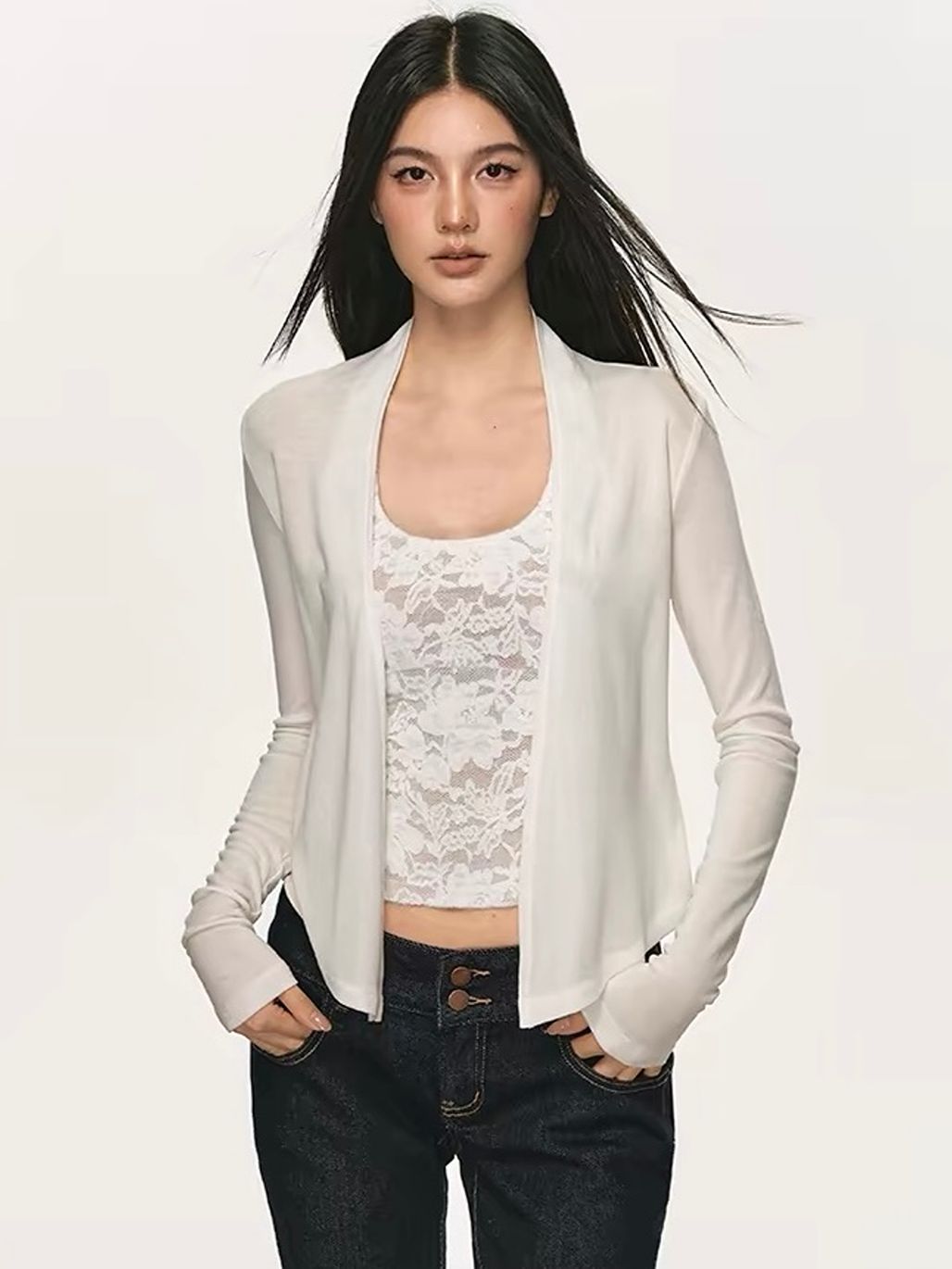 Gigi Lyocell Wool Blend Cardigan