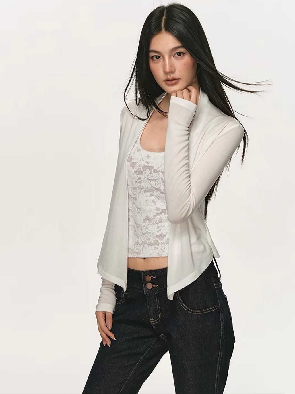 Gigi Lyocell Wool Blend Cardigan