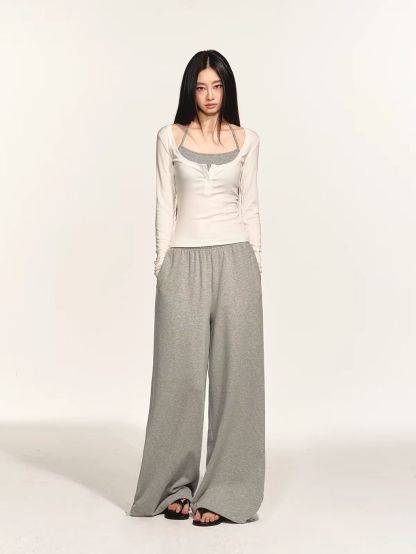 Gabe Henley Long Sleeve Fitted Top & Halter Neck Padded Top
