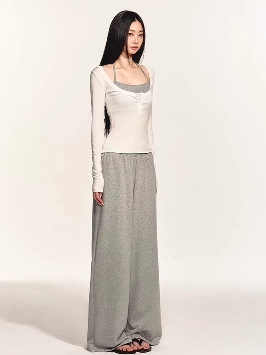 Gabe Henley Long Sleeve Fitted Top & Halter Neck Padded Top