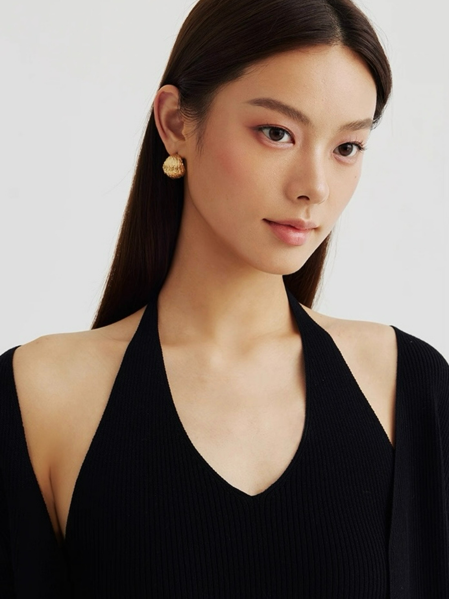 Amiya Cardigan and Halter Neck Knit Top