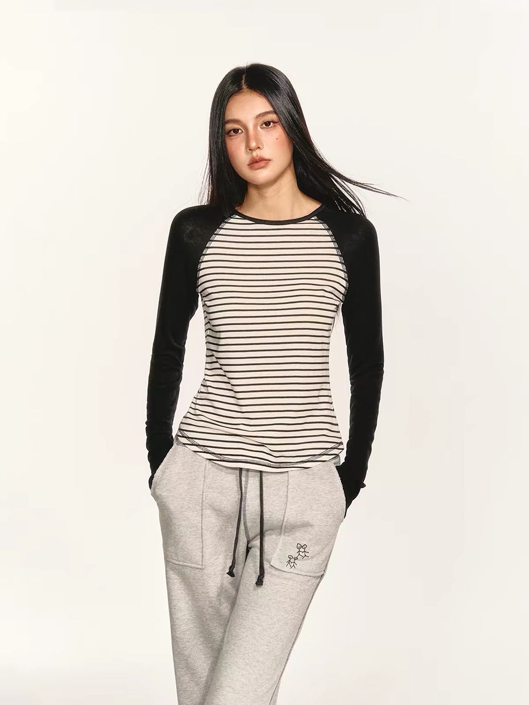 Gertur Two-Tone Raglan Top