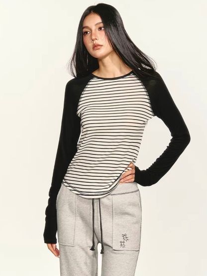 Gertur Two-Tone Raglan Top