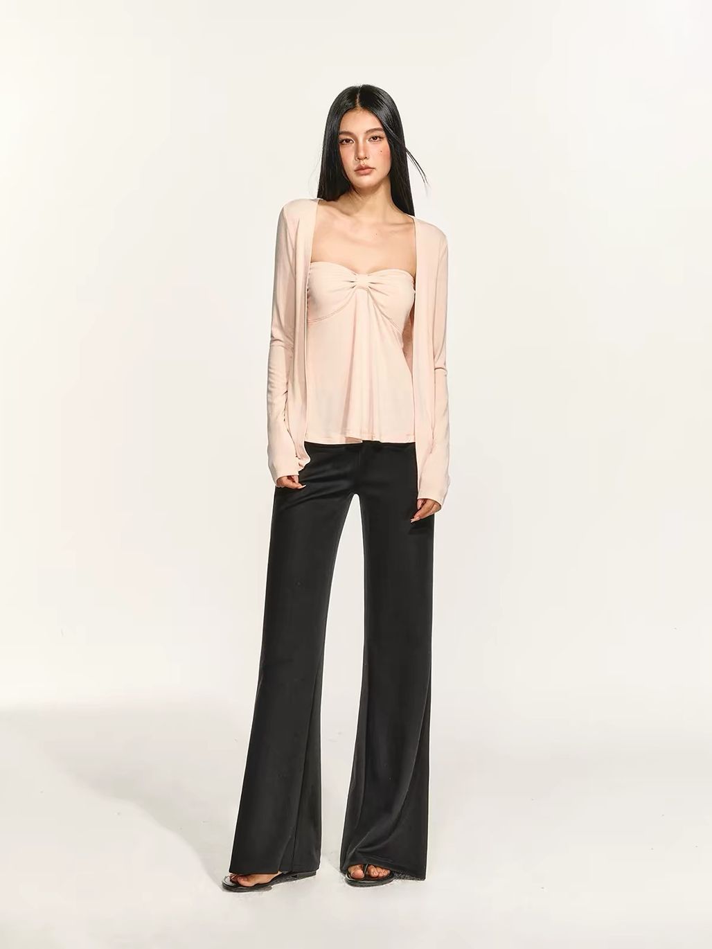 Gretna Twist-Front Tube Top & Cardigan Set (Sold Seperately)