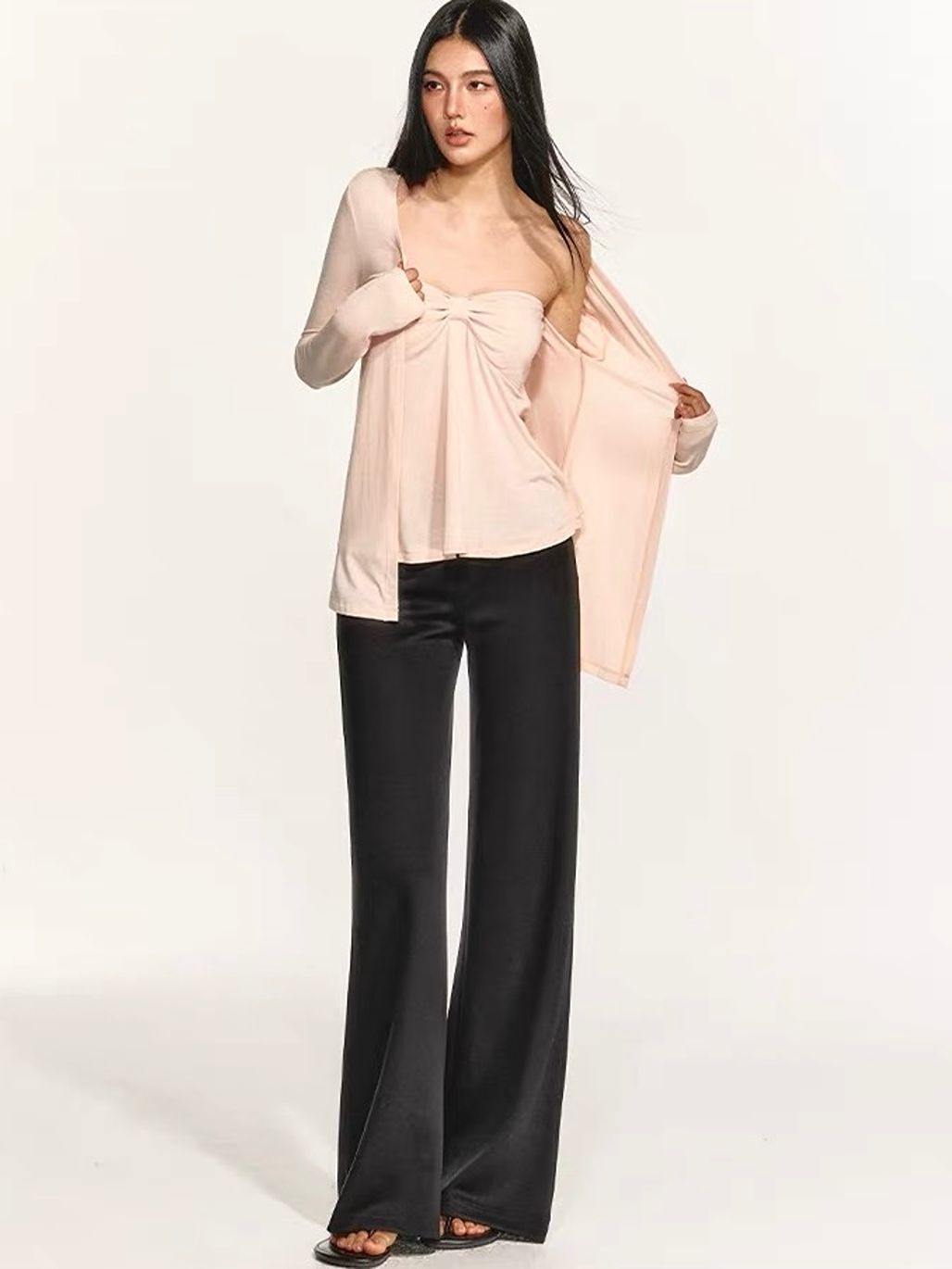 Gretna Twist-Front Tube Top & Cardigan Set (Sold Seperately)
