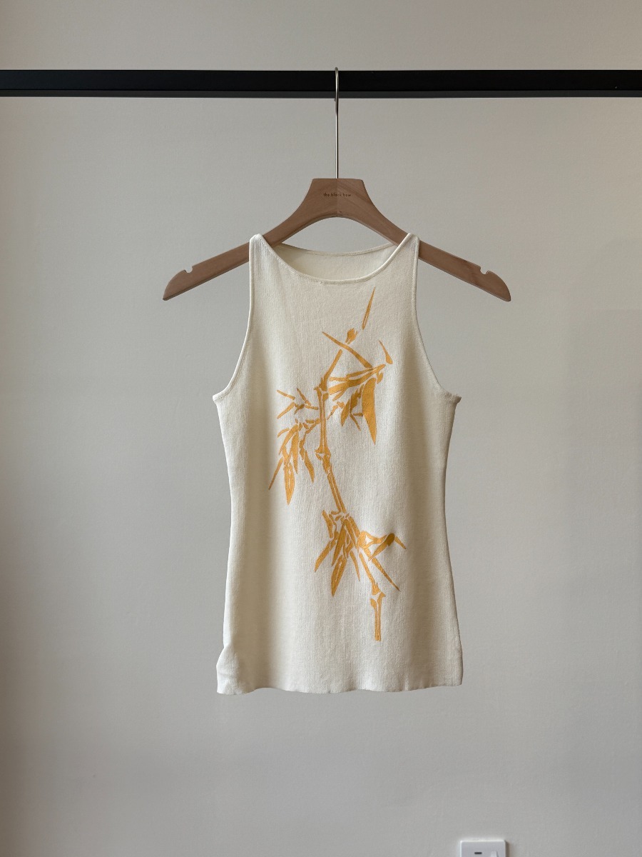 Li Zhu Bamboo Printing Knit Top