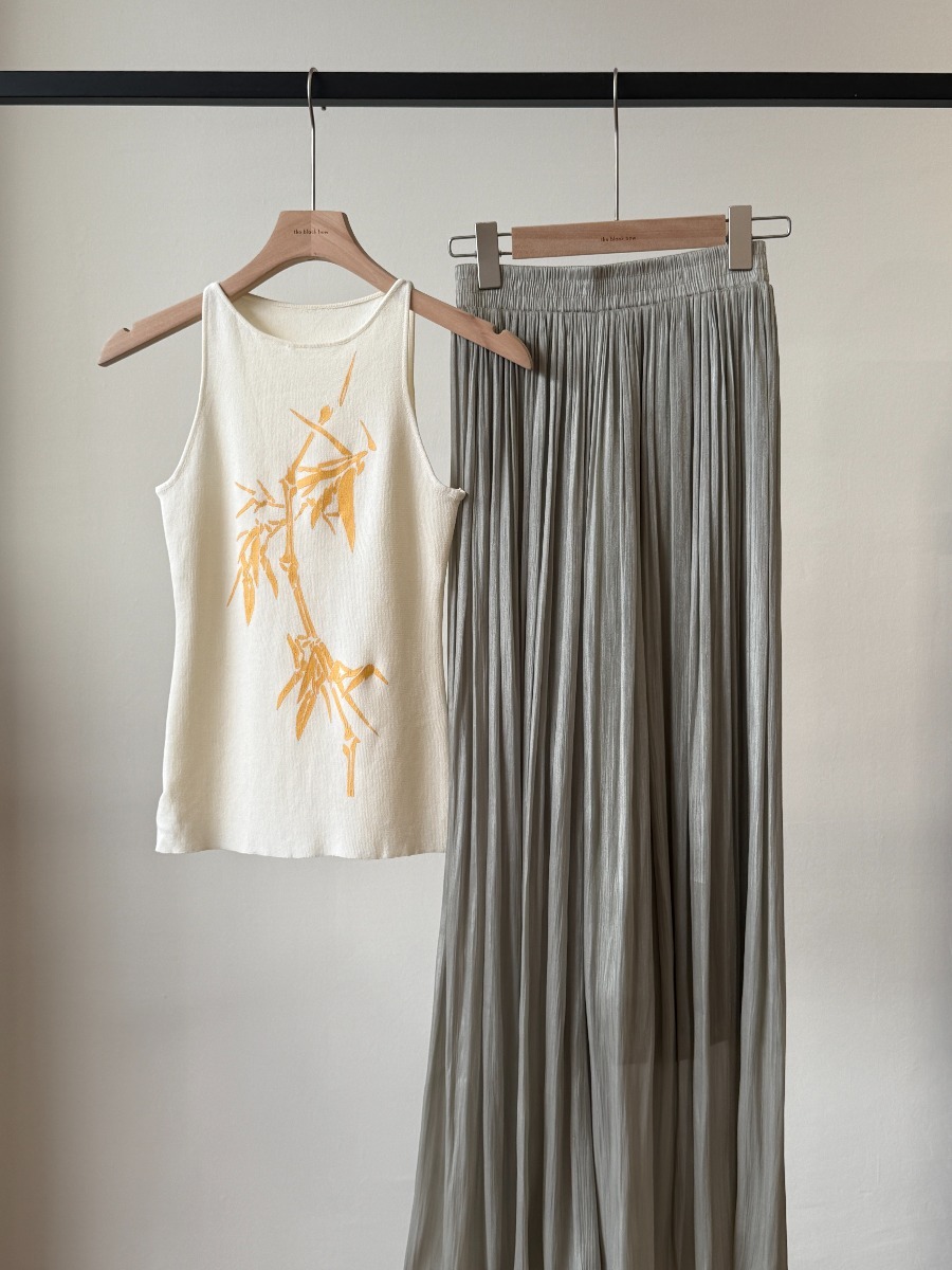 Li Zhu Bamboo Printing Knit Top