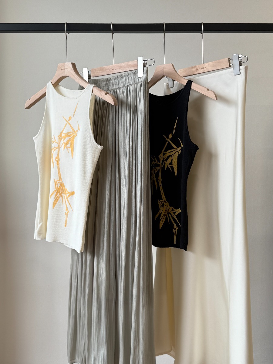 Li Zhu Bamboo Printing Knit Top