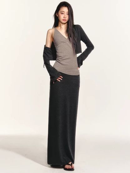 Graca Soft Knit Three-Piece Holiday Set (Sold Seperately-Camisole, Cardigan, Maxi Skirt)