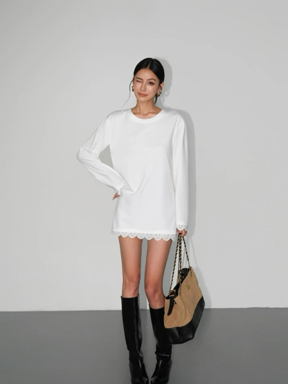 Abigail Lacey Trim Oversized Tee