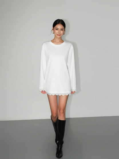 Abigail Lacey Trim Oversized Tee