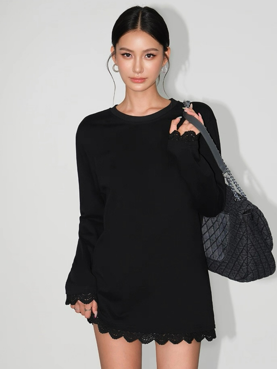 Abigail Lacey Trim Oversized Tee