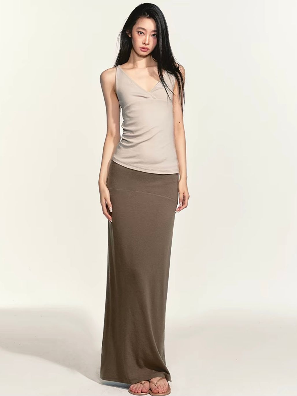 Graca Soft Knit Three-Piece Holiday Set (Sold Seperately-Camisole, Cardigan, Maxi Skirt)