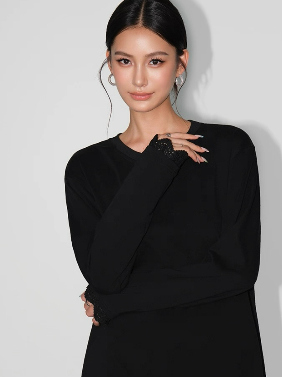 Abigail Lacey Trim Oversized Tee