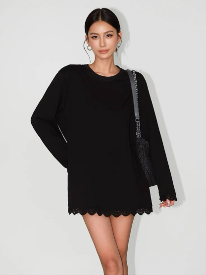 Abigail Lacey Trim Oversized Tee
