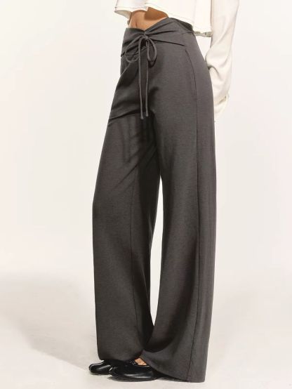 Giang Tie-Front Foldover-Waist Pants
