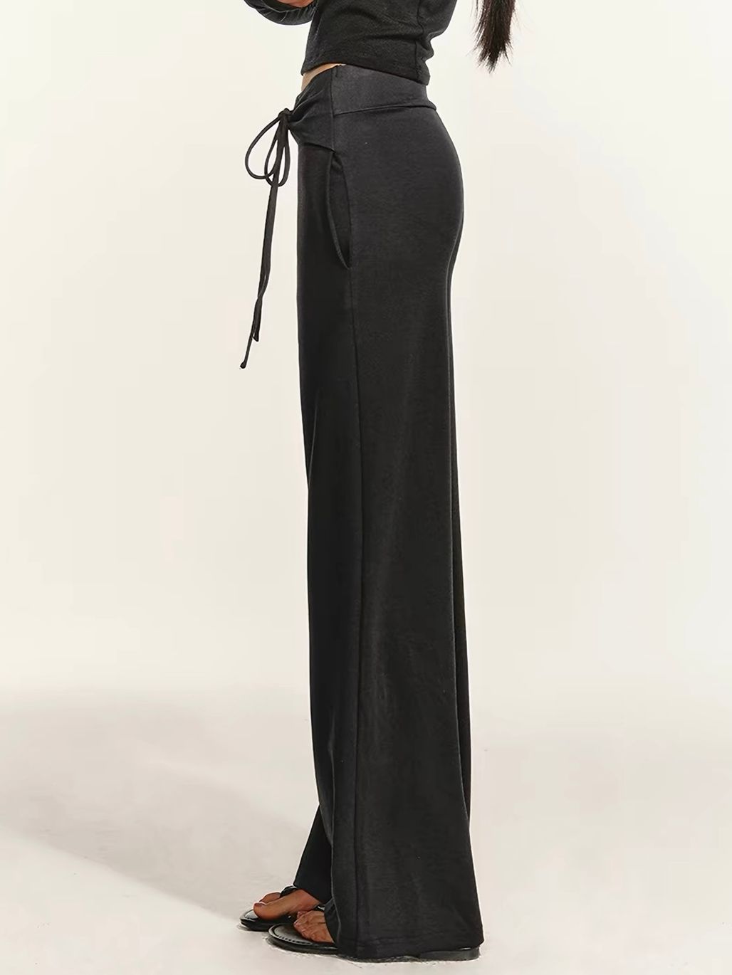 Giang Tie-Front Foldover-Waist Pants