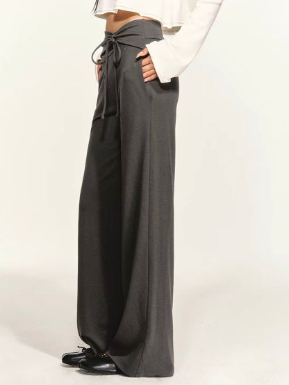 Giang Tie-Front Foldover-Waist Pants
