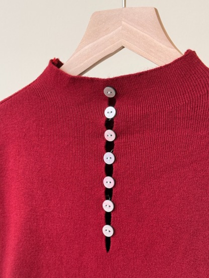 Lesya Back Button Knit Top